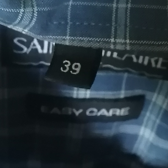 Bruno St-Hilaire Blue Men's Short sleeves Plaid Shirt 100% Cotton Size M - Picture 5 of 5